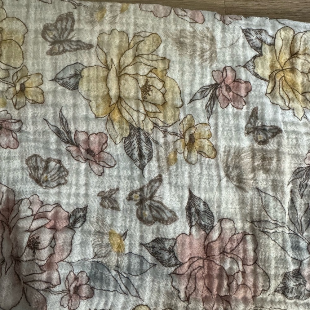 Floral Muslin Baby Swaddle